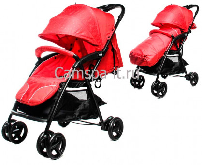 Коляска прогулочная Cam Curvi цвет 912 красный с кристаллами Коляска прогулочная Cam Curvi цвет 912 красный с кристаллами