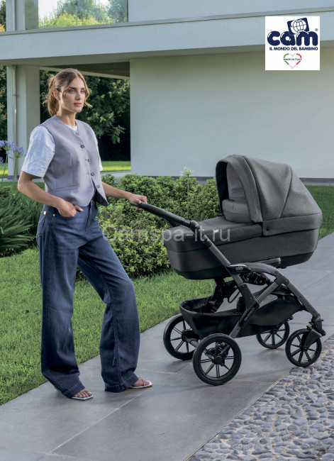 Коляска 2 в 1 Cam Dinamico Up Duetto (Динамико Ап Изи ) цвет 992 серый с вышивкой Коляска 2 в 1 Cam Dinamico Up Duetto (Динамико Ап Изи ) цвет 992 серый с вышивкой