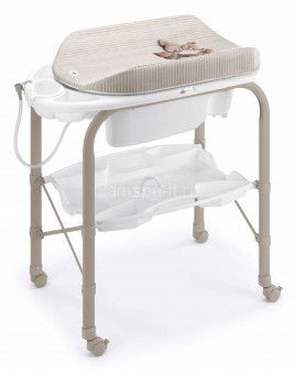 Пеленальный столик Cam Cambio (Камбио) цвет 264 бежевый с собачками (ванночка белая)