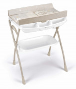 Пеленальный столик Cam Volare (Воларе) цвет 260B бежевый с мишкой и луной (ванночка белая) 