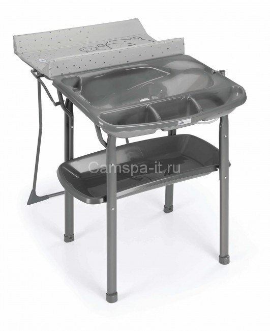 Пеленальный столик Cam Aqua Spa (Аква Спа) цвет 262 серый с мишкой (ванночка серая)