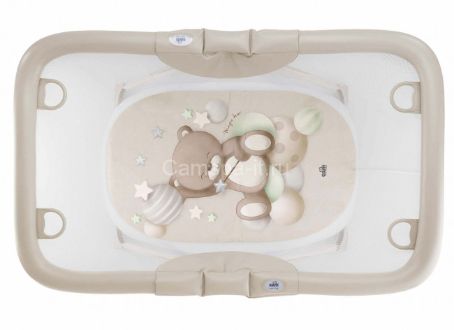 Манеж Cam Brevettato Millegiochi (Бреветтато милледжокки) цвет 261 бежевый с мишкой Манеж Cam Brevettato Millegiochi (Бреветтато милледжокки) цвет 261 бежевый с мишкой