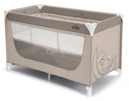 Манеж-кровать Cam Pisolino (Писолино) цвет 260B бежевый с медвежонком и луной