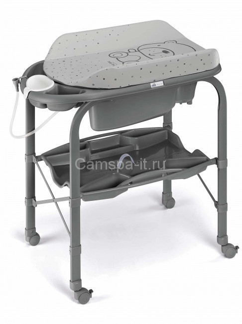 Пеленальный столик Cam Cambio (Камбио) цвет 262 серый с мишкой (ванночка серая) Пеленальный столик Cam Cambio (Камбио) цвет 262 серый с мишкой (ванночка серая)