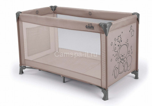 Манеж-кровать Cam Sonno (Сонно) цвет 261 бежевы с мишкой