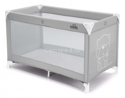 Манеж-кровать Cam Sonno (Сонно) цвет 247 серый с мишкой