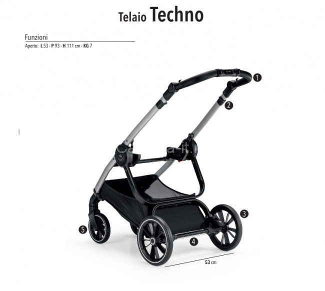 Коляска 3 в 1 Cam Techno Milano (Техно Милано) цвет 550 серый с цветами Коляска 3 в 1 Cam Techno Milano (Техно Милано) цвет 550 серый с цветами